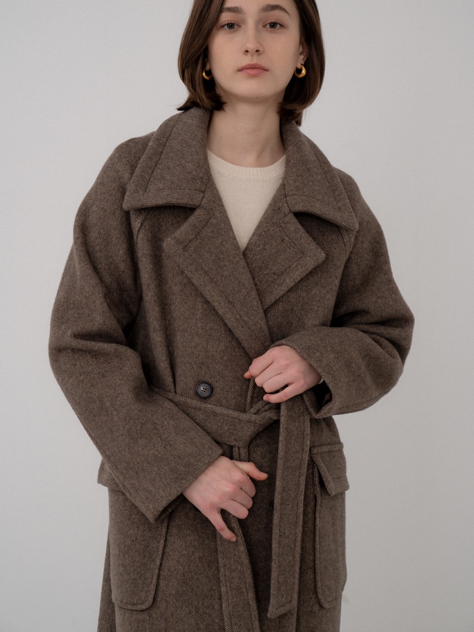 [김소은착용]Double breasted oversized wool coat [2color]
