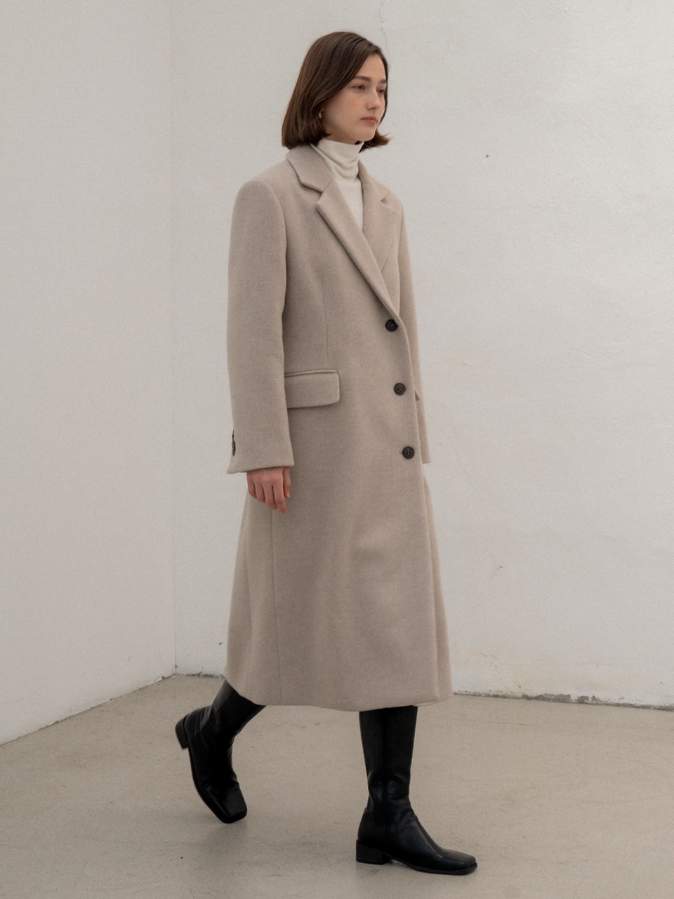 Classic long wool coat [2color]