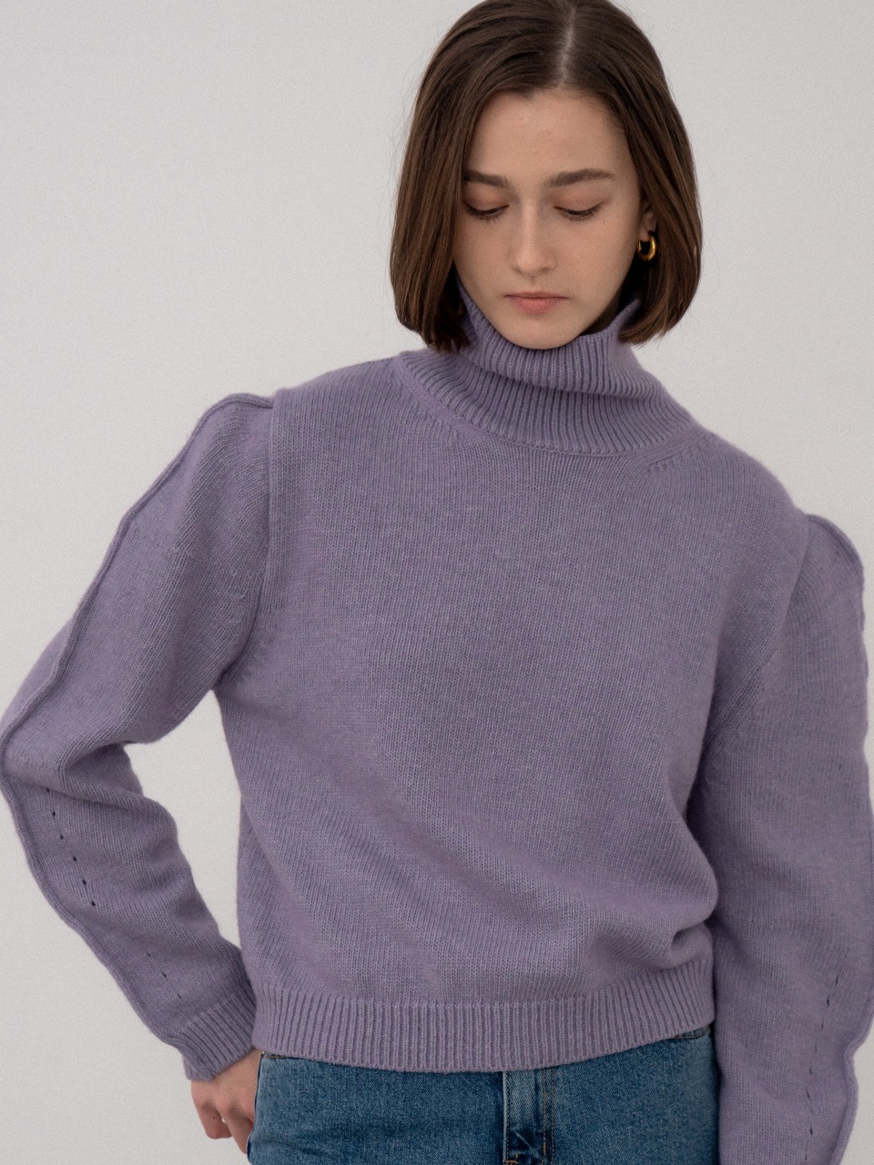 [안소희, 강예원 착용]Cashmere blended wool turtle neck knit [2color]