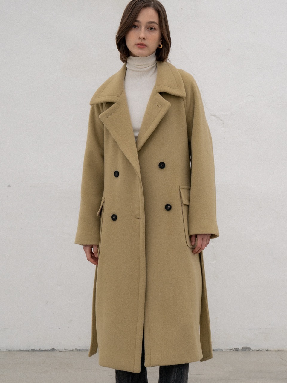 [김소은, 엄현경 착용]Double breasted oversized wool coat [2color]