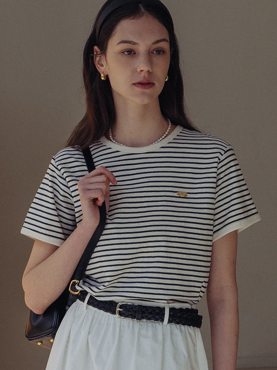 [예약배송]Cotton stripe T-shirt[2color]