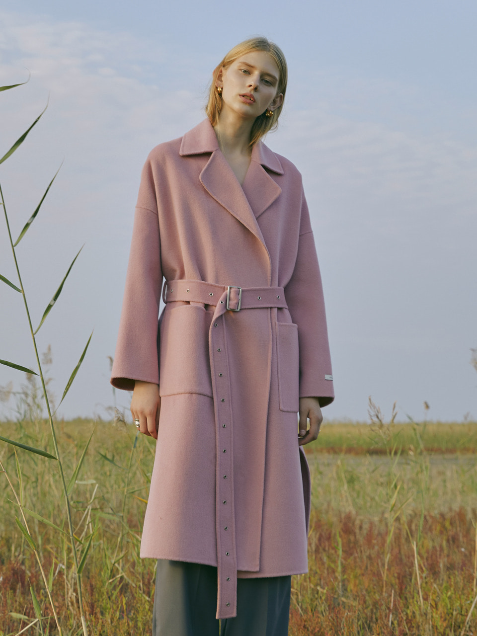 [LAST 2장]Premium handmade wool vivid coat in pink