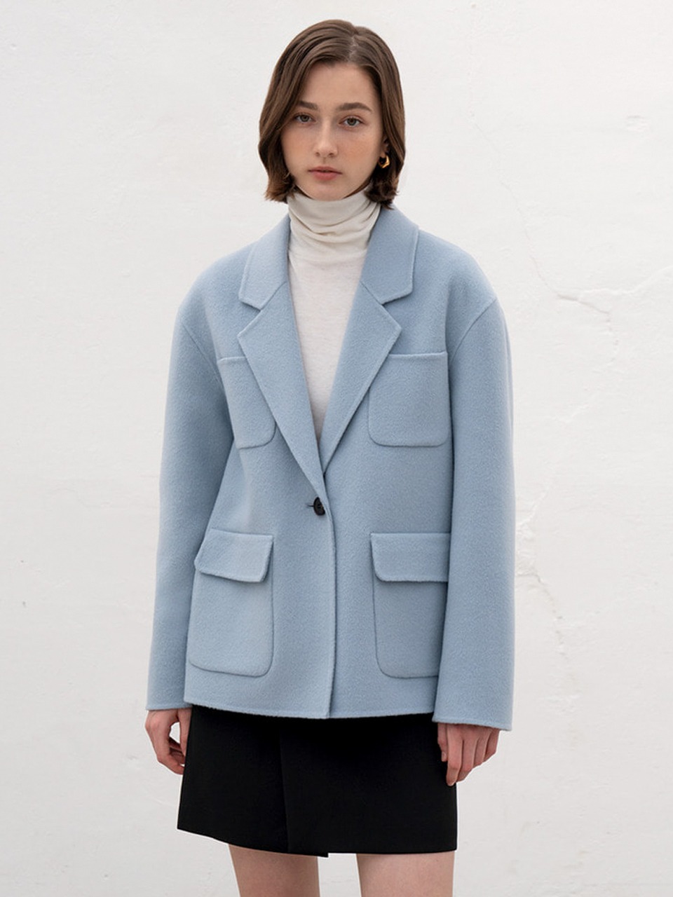 [정수정 착용]Pointed pocket wool jacket [2color]