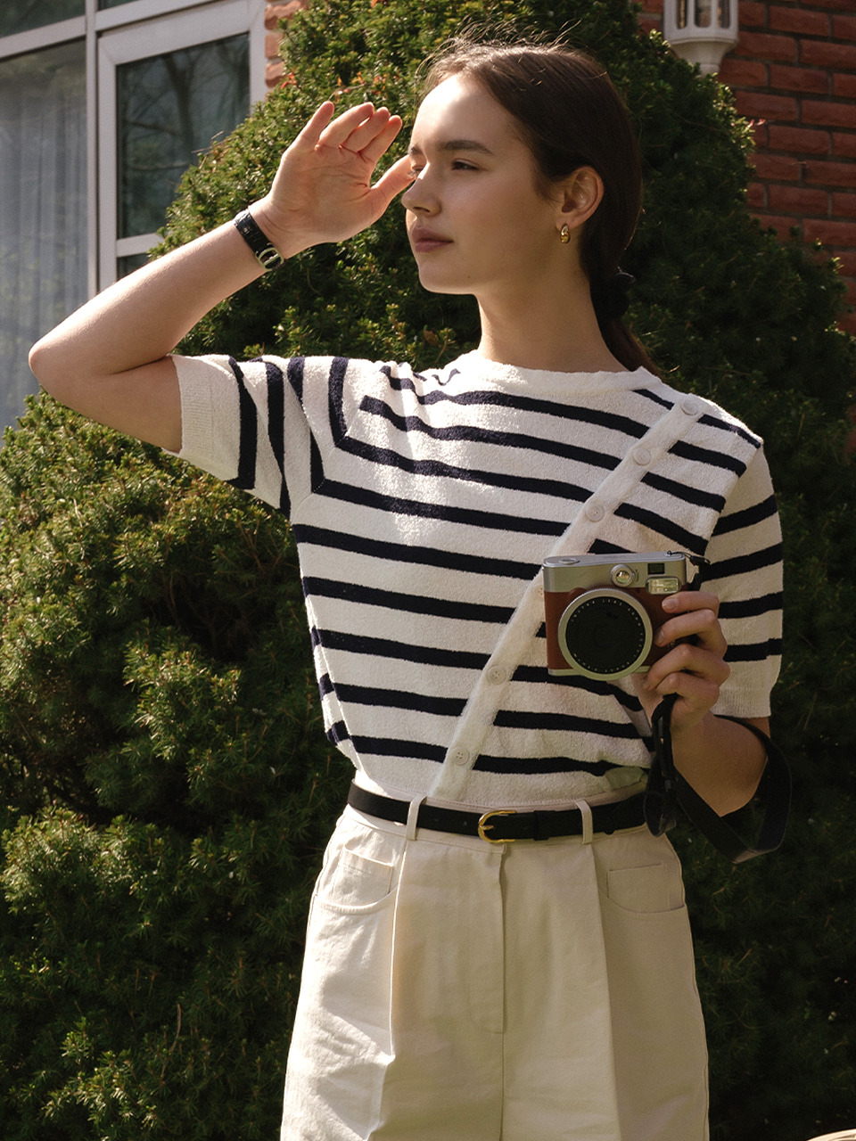 [5/25 예약배송]Terry stripe summer knit_White-Navy