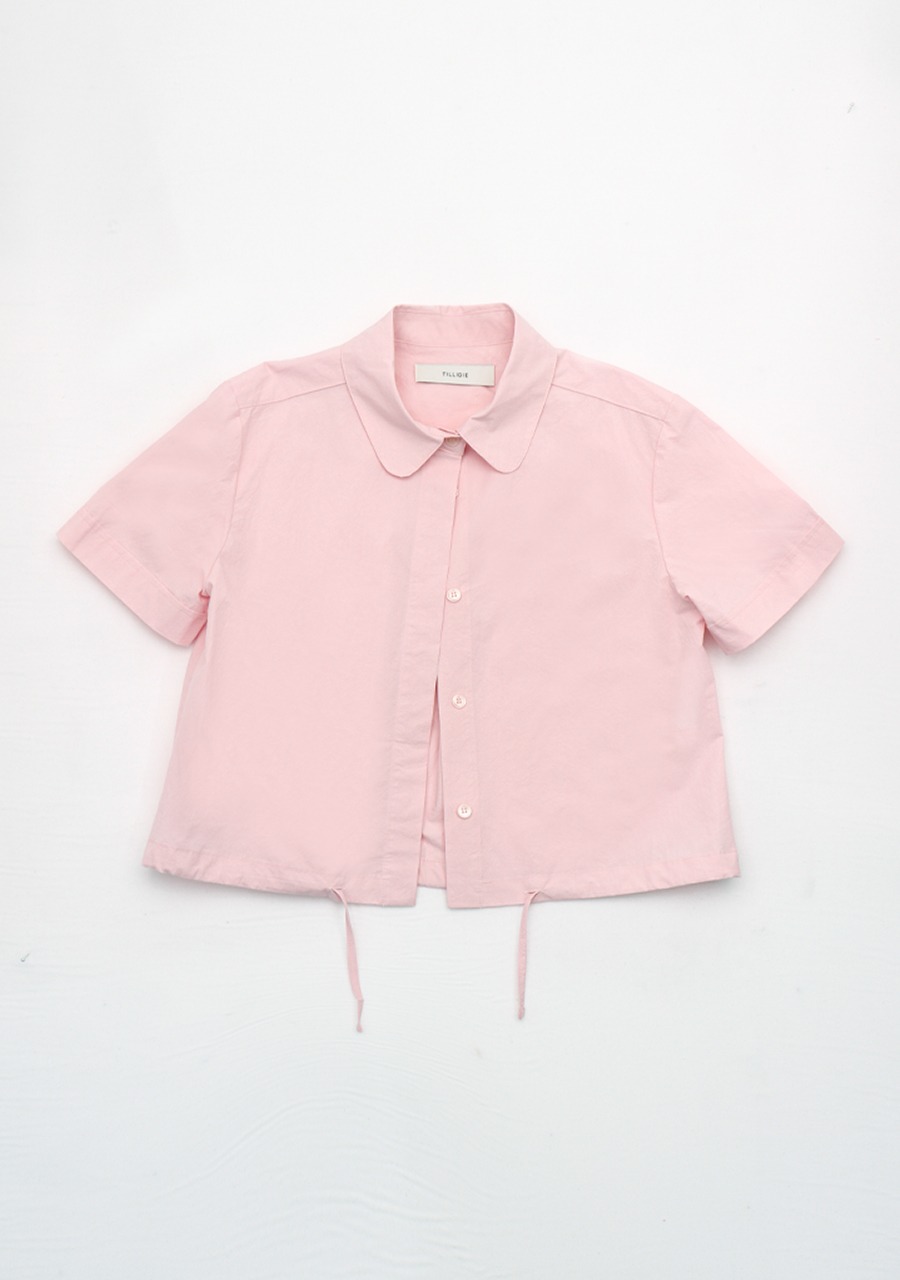 [리퍼브세일]Strap point half sleeve shirt_Pink