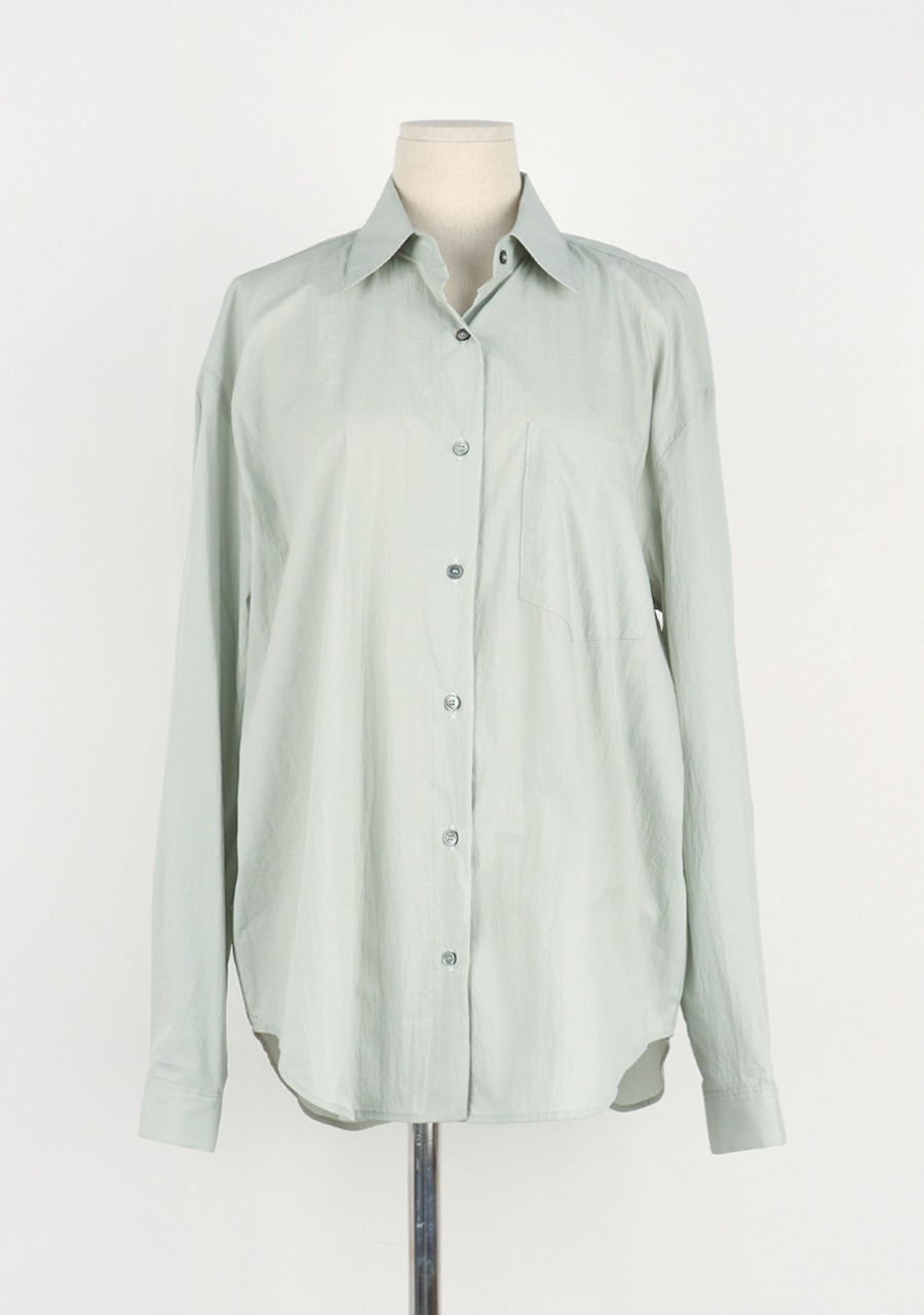 [샘플세일]Oversized cotton shirt_Mint