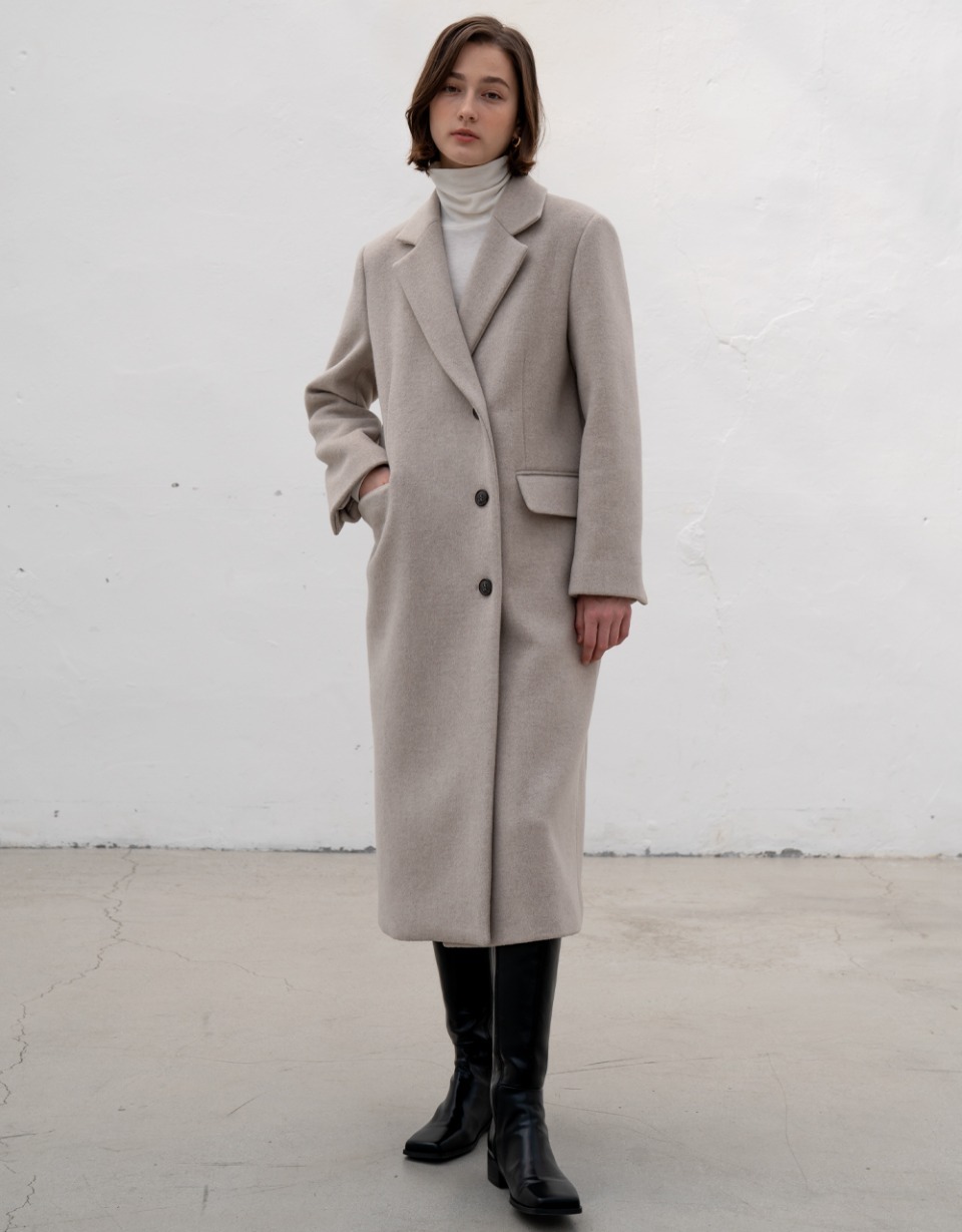 [LAST1장, 전미도 착용]Classic long wool coat [2color]