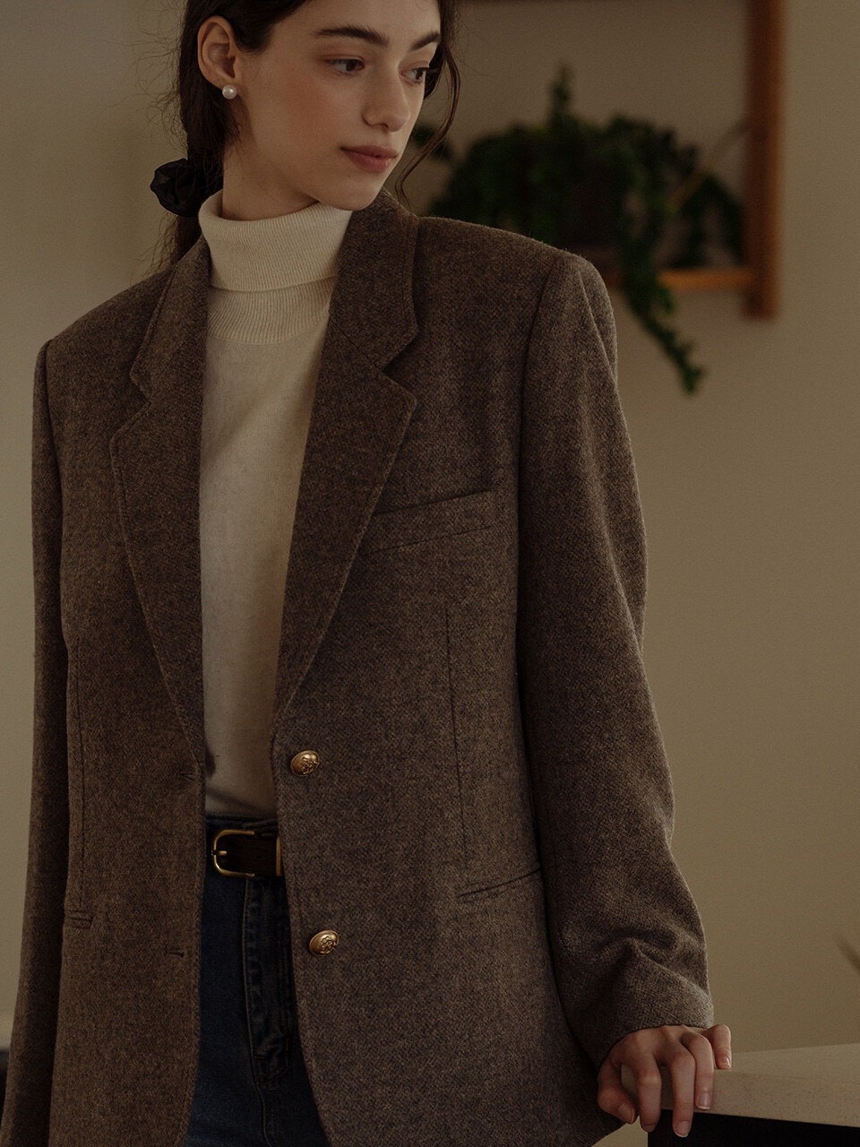 Sandra wool jacket_Light brown