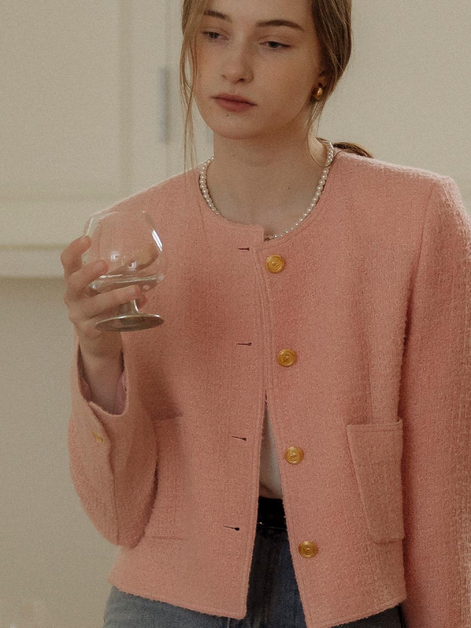 [당일출고]Romantic tweed jacket_Pink